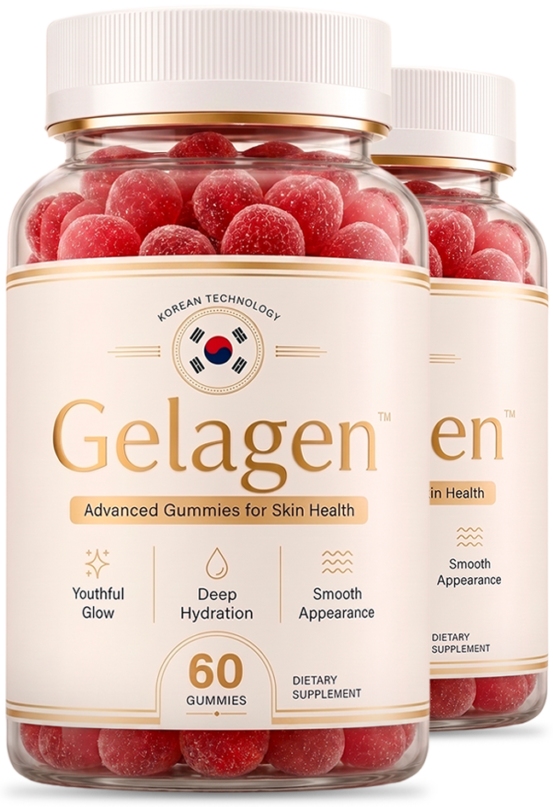 Two bottles of Gelagen gummies